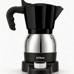 Bright Black Electric Moka Pot