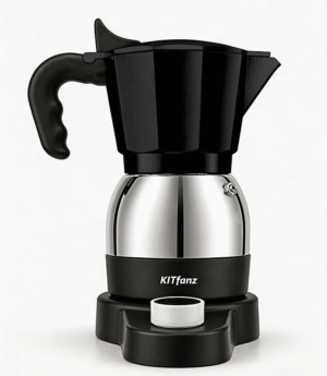 Bright Black Electric Moka Pot