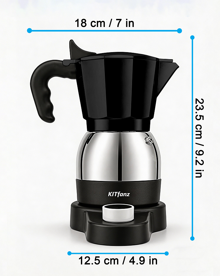 Bright Black Electric Moka Pot - Image 8