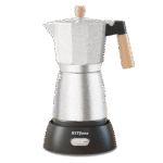 Bright Silver Electric Moka Pot